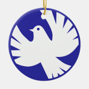 ORNEMENT EN CÉRAMIQUE PAIX DOVE