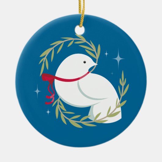 Ornement En Céramique Paix sur terre (Devant)