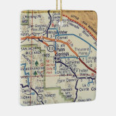 Ornement En Céramique Palm Springs CA Carte Rétro (Droite)