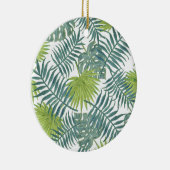 Ornement En Céramique Palm Tree Fronds Peinture Hawaiian Print (Droite)
