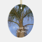 Ornement En Céramique Palm Tree Pt. Agréable, NJ PERSONNALISER Ornament  (Droite)