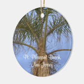 Ornement En Céramique Palm Tree Pt. Agréable, NJ PERSONNALISER Ornament  (Gauche)