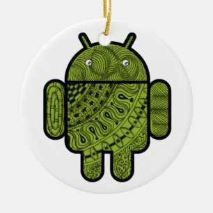 Ornement En Céramique Pancho Doodle Character pour le robot Android™