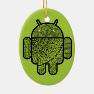 Ornement En Céramique Pancho Doodle Character pour robot Android™