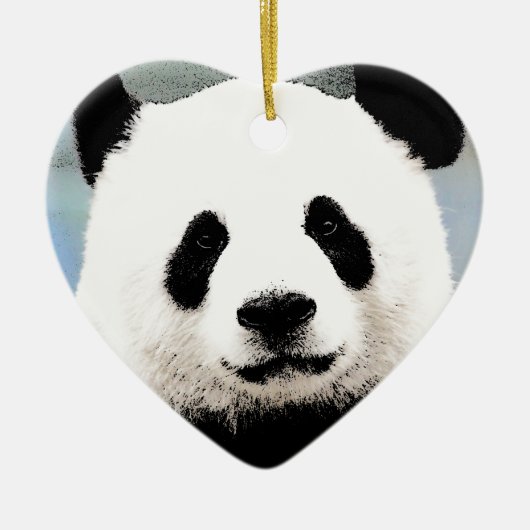 Ornement En Céramique Panda (Devant)