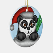 Ornement En Céramique Panda de Noël (Droite)