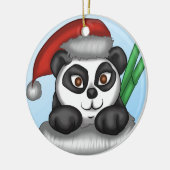 Ornement En Céramique Panda de Noël (Gauche)