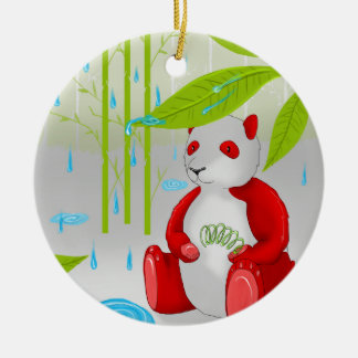 Ornement En Céramique Panda rouge furtif