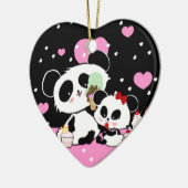 Ornement En Céramique pandas "ours de panda" "bébé de panda bear" "kawai (Gauche)