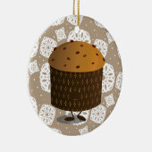 Ornement En Céramique Panettone souriant Nourriture Noël (Droite)