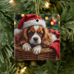 Ornement En Céramique Panier Confortable pour Cavalier King Charles Span