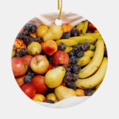 Ornement En Céramique Panier plein de fruits (Devant)