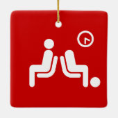Ornement En Céramique Panneau d'attente long (Dos)