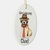 Ornement en céramique papa à roulettes (Droite)