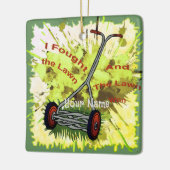 Ornement En Céramique Papa tondeuse (Gauche)