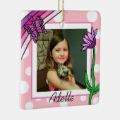 Ornement En Céramique Papillon, Arc-en-ciel, Fleur Photo Noël (Droite)