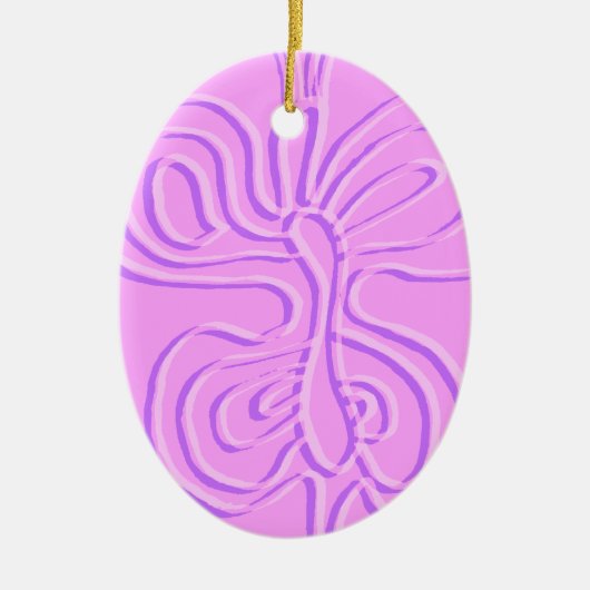 Ornement En Céramique Papillon "Arc-en-ciel" violet (Devant)