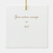 Ornement En Céramique Papillon bleu et fourrure zébrée Monogramme vert p (Dos)