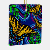 Ornement en céramique papillon jaune (Droite)