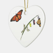 Ornement en céramique papillon monarque (Gauche)