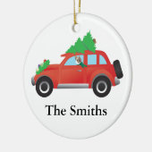 Ornement En Céramique Papillon ou Chi aux cheveux longs conduisant une v (Gauche)