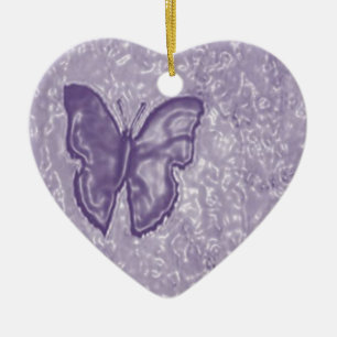 Ornement En Céramique Papillon pourpre