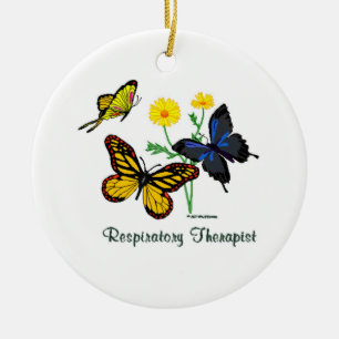 Ornement En Céramique Papillons de thérapie respiratoire