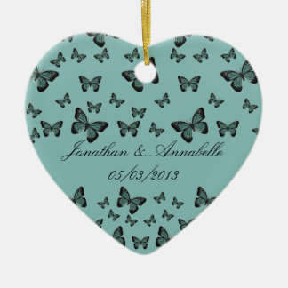 Ornement En Céramique Papillons Émeraude Cadeau de Conservation de la Da