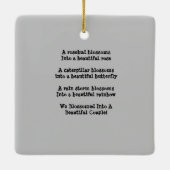 Ornement En Céramique Papillons rose et arcs-en-ciel (Dos)