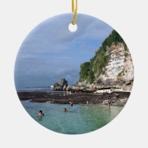 Ornement En Céramique Paradis tropical de l'île d'Uluwatu Bali
