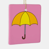 Ornement En Céramique Parapluie jaune (Droite)