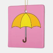 Ornement En Céramique Parapluie jaune (Gauche)