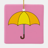 Ornement En Céramique Parapluie jaune (Dos)