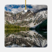 Ornement En Céramique Parc national des Glaciers à deux côtés (Dos)