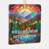Ornement En Céramique Parc national des Rocheuses Faux Verre Tiré (Droite)