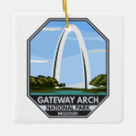 Ornement En Céramique Parc national Gateway Arch Missouri<br><div class="desc">Architecture vectorielle Gateway Arch. Le parc est situé à St. Louis,  Missouri,  près du point de départ de l'expédition Lewis and Clark.</div>