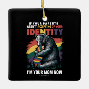 Ornement En Céramique Parents Accepting Je Suis Ta Mère Maintenant Câlin