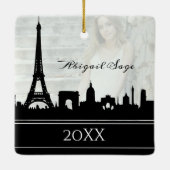 Ornement En Céramique Paris Skyline Tour Eiffel (Dos)