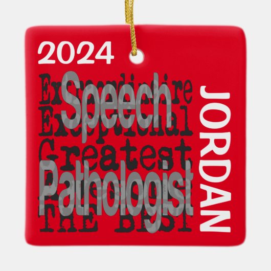 Ornement En Céramique Parole Pathologiste Extraordinaire PERSONNALISÉ (Devant)