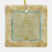 Ornement En Céramique Parties scintillant de glam or Zebra Christmas Tre (Devant)