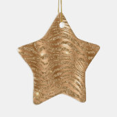 Ornement En Céramique Parties scintillant Glam Or Zebra Print (Droite)