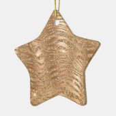 Ornement En Céramique Parties scintillant Glam Or Zebra Print (Gauche)