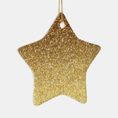 Ornement En Céramique Parties scintillant Gold Faux Ombre (Droite)