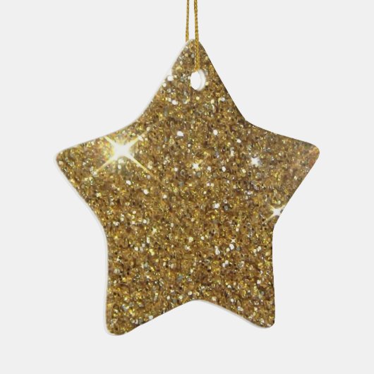 Ornement En Céramique Parties scintillant Or de luxe - Image imprimée (Droite)