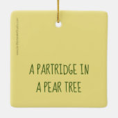 Ornement En Céramique Partridge in a Pear Tree Christmas ornament (Dos)