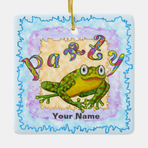 Ornement En Céramique Party Frog 