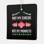 Ornement En Céramique Pas mon cirque, pas mes singes (Gauche)
