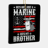 Ornement En Céramique Pas seulement un Marine, c'est mon frère Patriotiq (Droite)