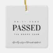 Ornement En Céramique Passé l'examen du conseil d'administration physiot (Devant)