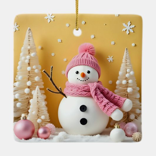 Ornement En Céramique Pastel Christmas - Ceramic Ornament (Dos)